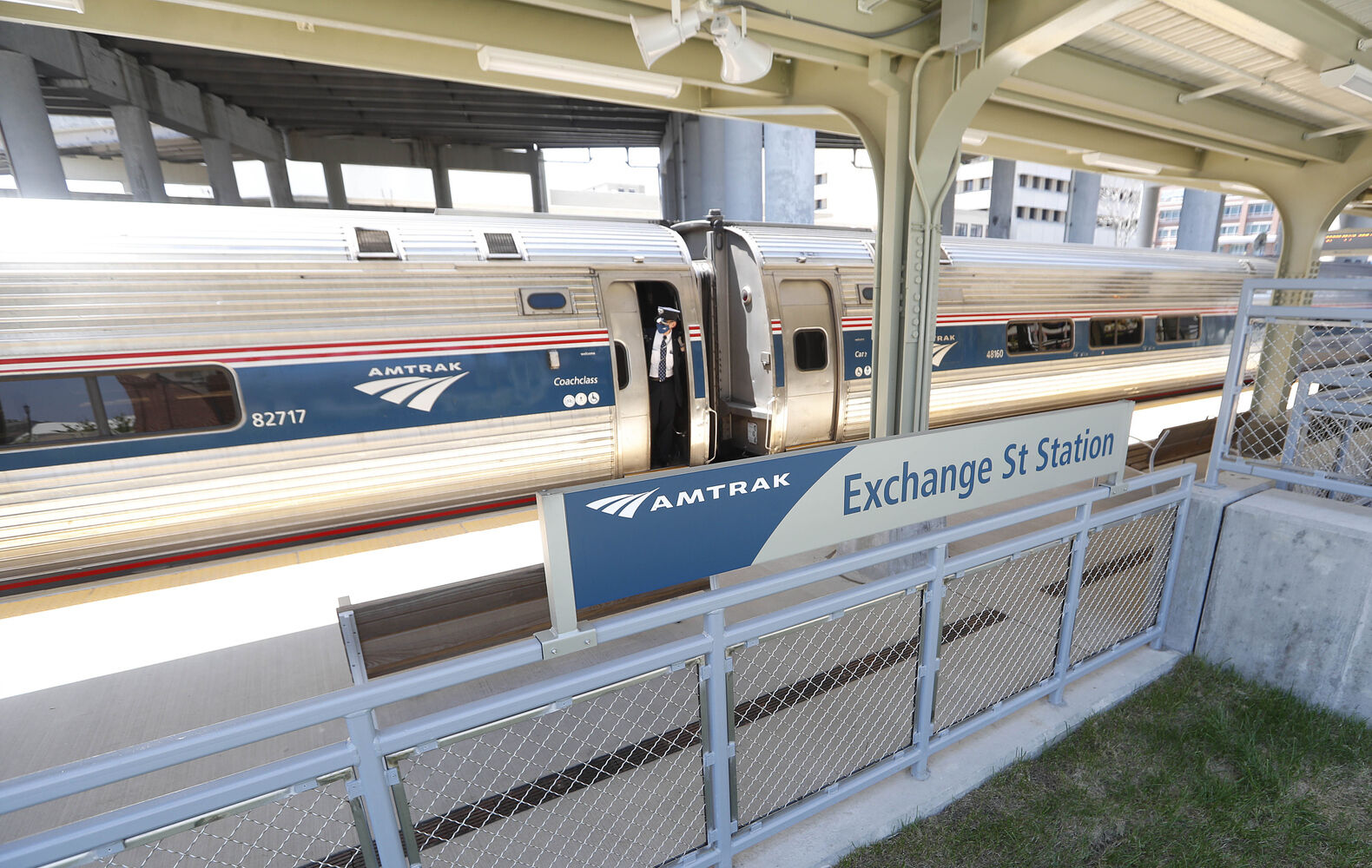 Pulling away from the station